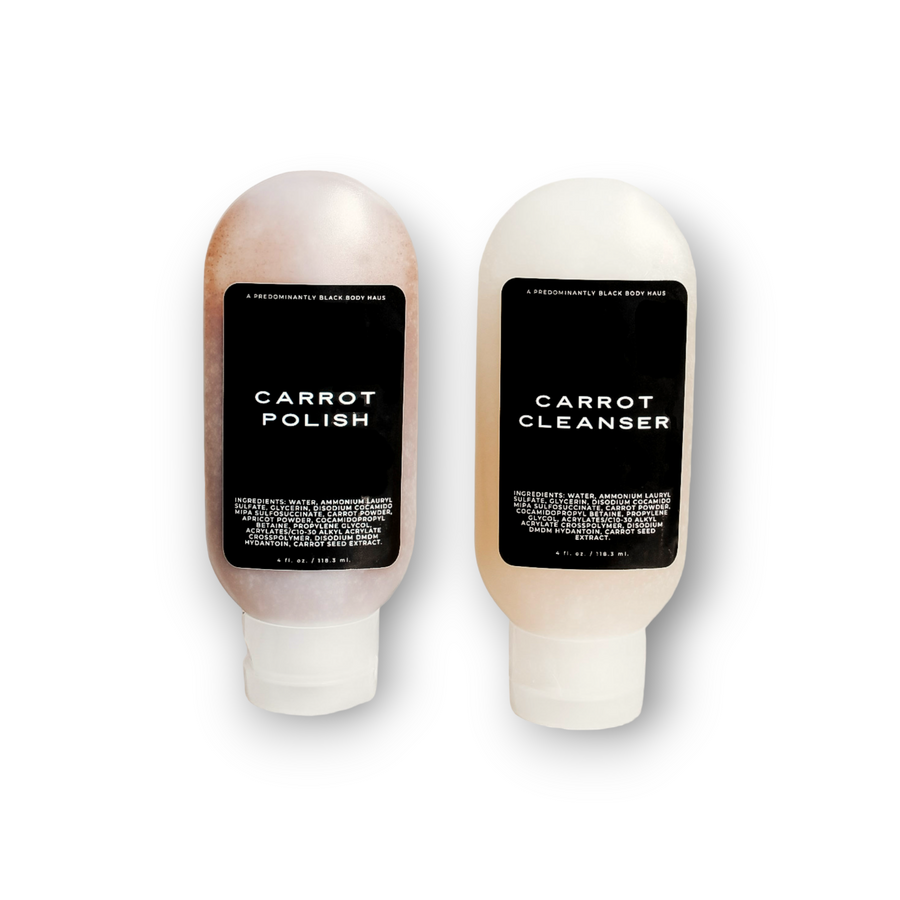 A CARROT CLEANSER & POLISH DUO, BRIGHTENING FACE WASH