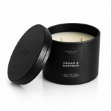 CEDAR & SAFFRON 2-Wick Tin Candle