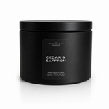 CEDAR & SAFFRON 2-Wick Tin Candle