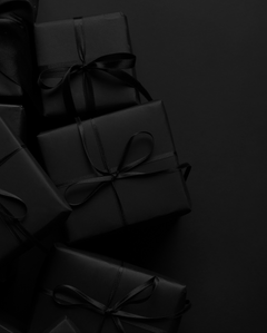 Predominantly Black HAUS gift wrapping