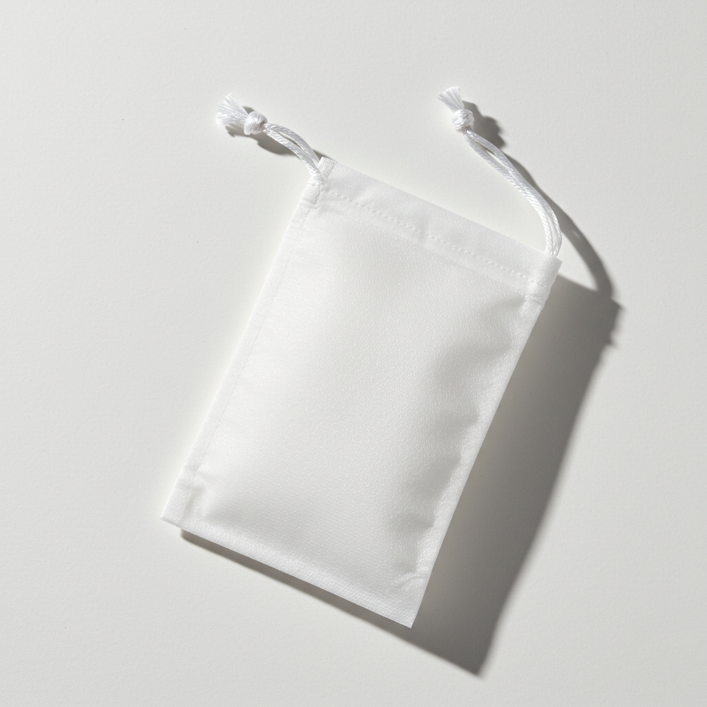 Reusable Bath Tea Bags: empty reusable drawstring bath tea bag — Predominantly Black