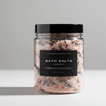 GOODNIGHT bath salts in a clear jar; lavender fragrance — Predominantly Black