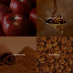 HALLOWSEVE scent-note collage with apple, herbs, and popcorn — Predominantly Black