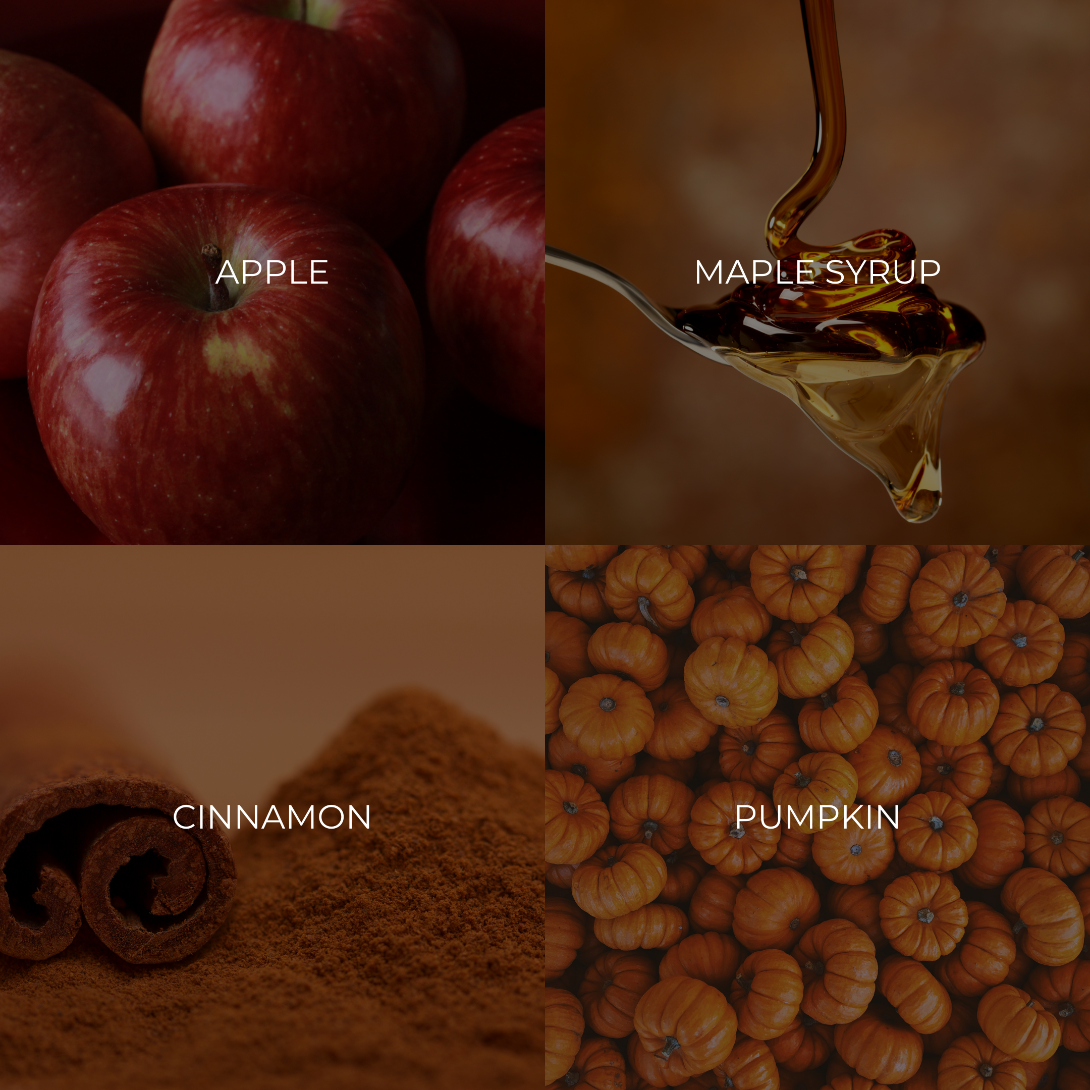 HALLOWSEVE scent-note collage with apple, herbs, and popcorn — Predominantly Black