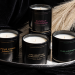 LEGENDS OF THE FALL candles styled on a dark tray — Predominantly Black
