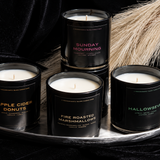 LEGENDS OF THE FALL candles styled on a dark tray — Predominantly Black