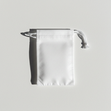 reusable bath tea bag showing drawstring closure — Predominantly Black