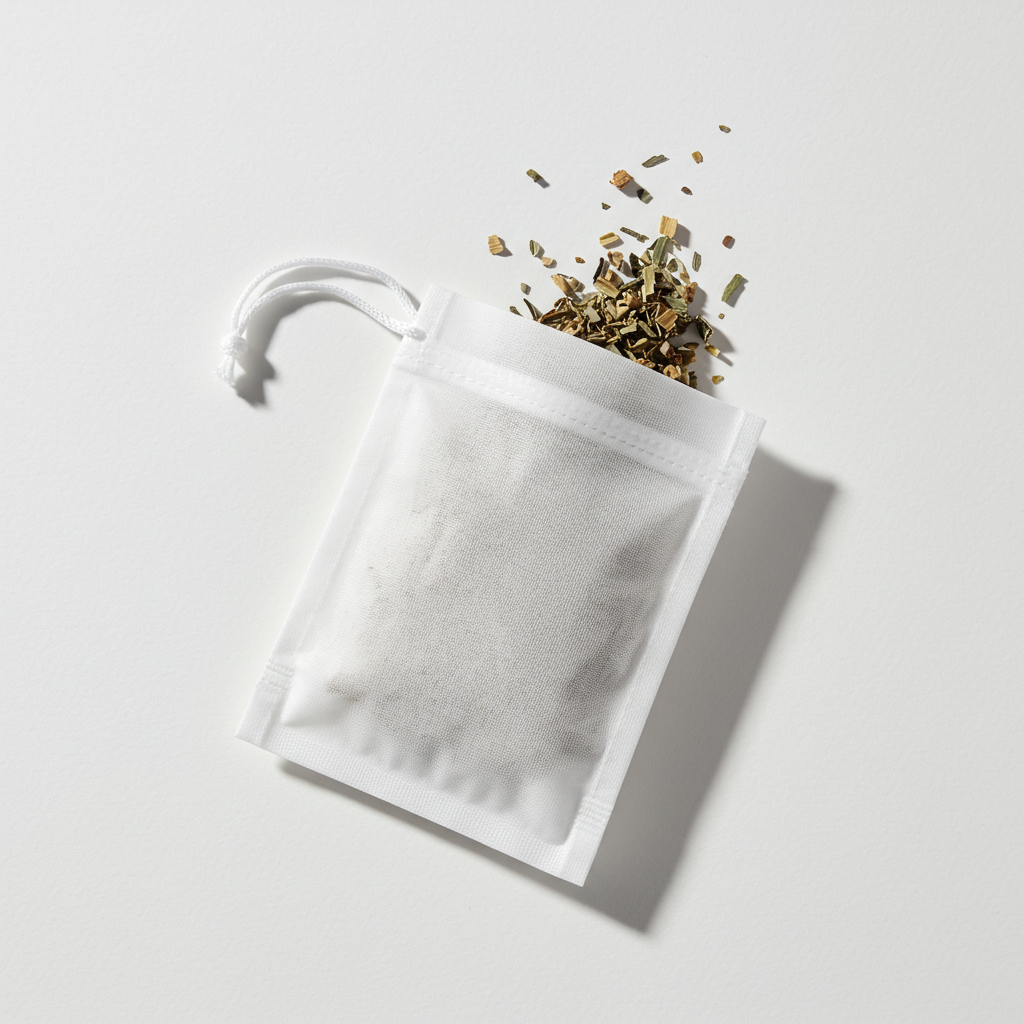 reusable bath tea bag with loose botanicals — Predominantly Black